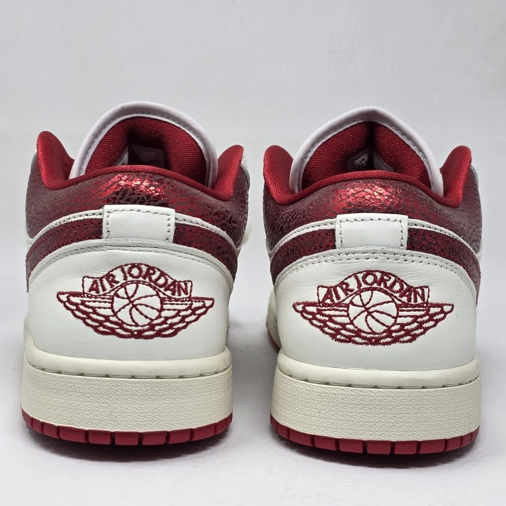 Nike Air Jordan 1 Low SE Ruby Sneakers Womens Size 10.5 Sail Red HJ9338-106 New